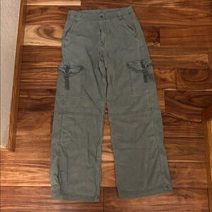 American Eagle Outfitters Stretch Cargo Pants in a Dusty Blue Color